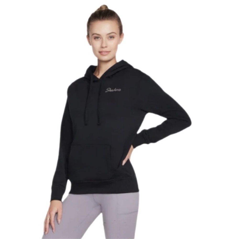 Skechers Women's Signature Pullover Hoodie Hooded Sweatshirt NWT White - Picture 2 of 9